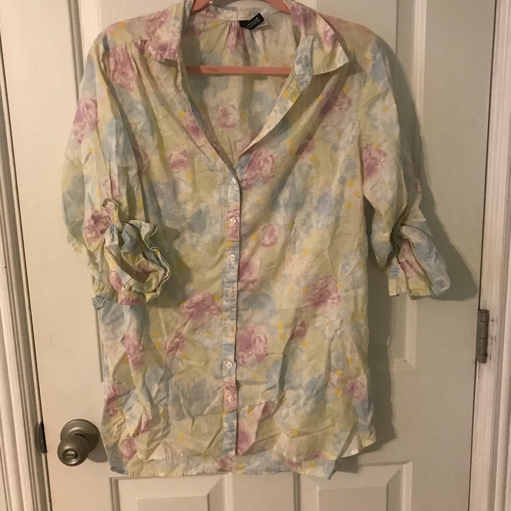 FINAL $ DROP H&M Floral Button Down Shirt 12